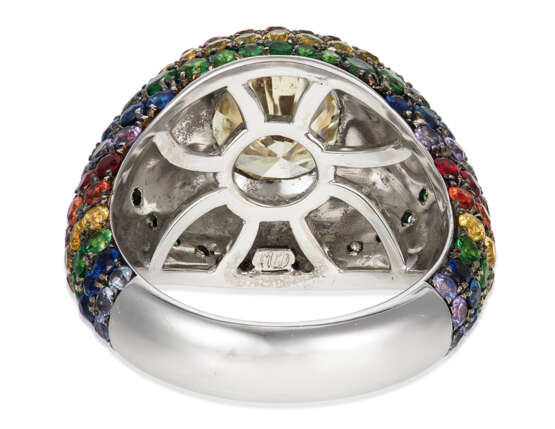 Della Valle, Michele. MICHELE DELLA VALLE DIAMOND AND MULTI-GEM RING - photo 3