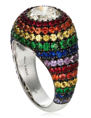 Della Valle, Michele. MICHELE DELLA VALLE DIAMOND AND MULTI-GEM RING - фото 4