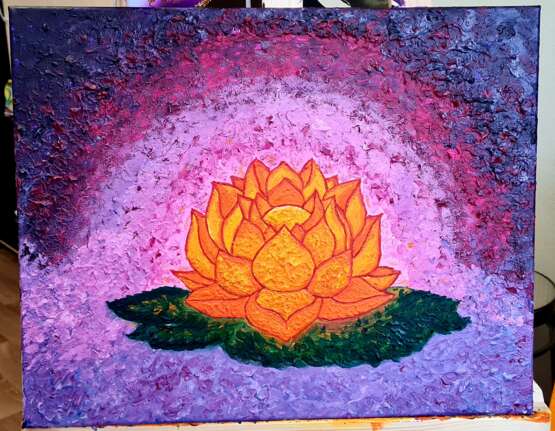Design Painting “Lotus”, Canvas on the subframe, Acrylic paint, Russia, 2021 - photo 1