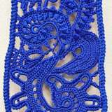 Аксессуар “Electric blue tie”, Irish lace, кружево ручной работы по старинным технологиям, Modern, Russia, 2020 год - photo 4