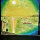 Painting “Moonlit night at sea.”, Canvas on the subframe, Oil paint, Impressionist, Marine, Ukraine, 2021 - photo 2