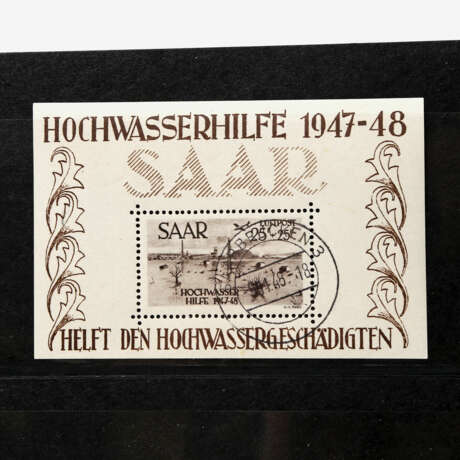 Saarland - 1948, Hochwasserhilfe, - фото 1