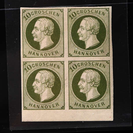 AD Hannover - 1861, 10 Grösse Unterrand-VIERERBLOCK, - photo 1