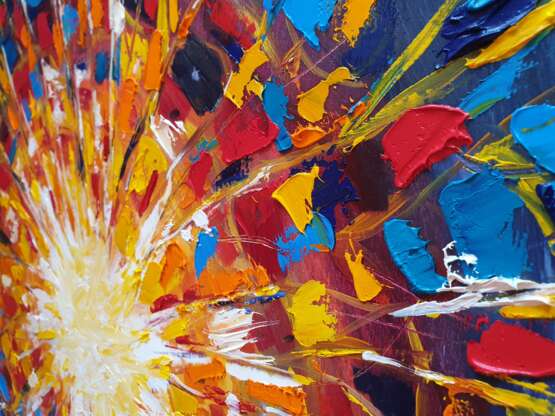 Design Painting “The sun”, Canvas on the subframe, Oil paint, Abstract Expressionist, Allegory, Russia, 2021 - photo 4
