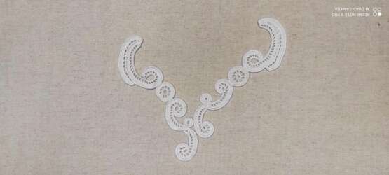 Воротничок белый Handmade lace Кружево по старинным технологиям Art Deco Russia 2020 г. - photo 3