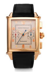 GIRARD-PERREGAUX, “VINTAGE”, 18K PINK GOLD, SPLIT SECONDS CHRONOGRAPH WITH JUMPING SECONDS, REF. 9021, NO. 13