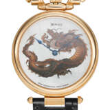 Bovet. BOVET, AMADEO, PIECE UNIQUE, 18K PINK GOLD, MOTHER OF PEARL DIAL WITH HAND PAINTED DRAGON MOTIF, REF. D801.0 - фото 1