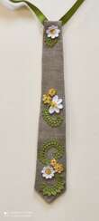Tie "Daisies" from the collection "Flowers of Russia"