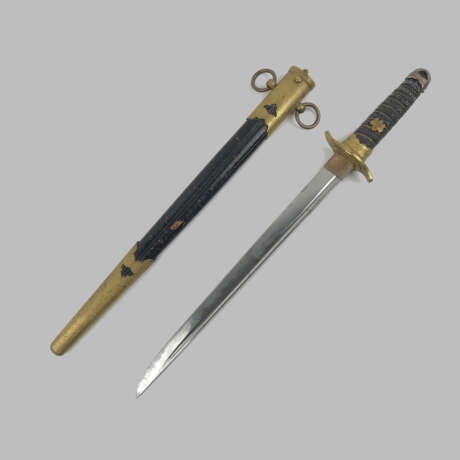 Officer's dagger “Japanese Railroad Official, Model 1909”, Leather, Japan, 1840 - photo 3
