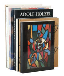 7 Bücher Adolf Hölzel unter anderem Pastelle und Zeichnungen