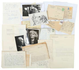 Künstlerkorrespondenzen Hand-/maschinengeschriebene Karten und Briefe unter anderem von Felix Petyrek