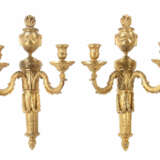 Paar Louis XVI bronze doré Leuchterappliken Paris - Foto 1