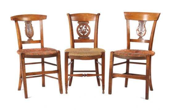 Drei Biedermeier-Stühle wohl Provence/Südfrankreich - Foto 1