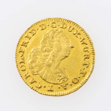 Württtemberg / Gold - 1 / 4 Dukat o.J., Karl Friedrich Administrator 1738-1744, - фото 1