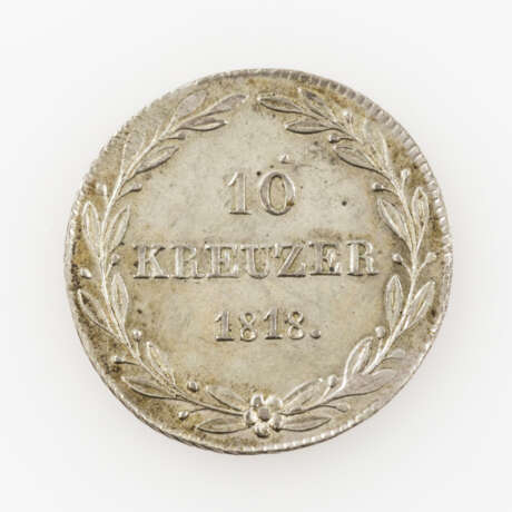 Württemberg - Wilhelm I., 1816-1864. 10 Kreuzer 1818, - photo 2