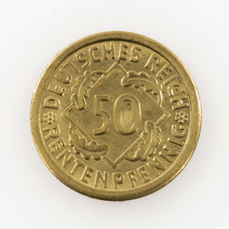 Weimarer Republik - 50 Rentenpfennig 1923 F, - photo 2