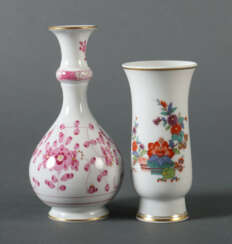 2 Vasen mit Indischmalerei Meissen