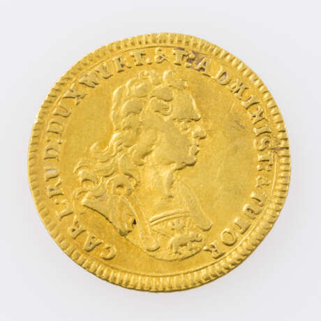 Württemberg / Gold - Dukat 1737, Karl Rudolf (1737-1738), Avers: Brustbild n.r., - Foto 1