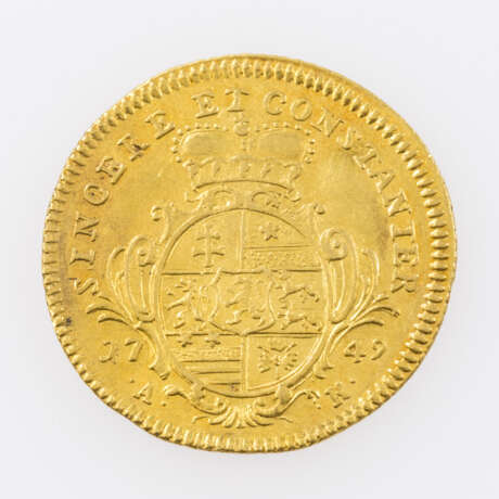 Hessen-Darmstadt / Gold - Dukat 1749 / A.K., Ludwig VIII.(1739-1768), Avers: Brustbild n.r., - photo 2