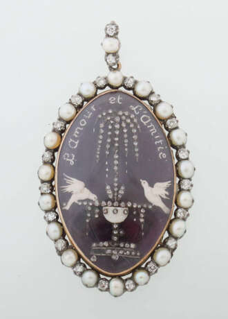 Perl-Diamant-Anhänger Ende 18. Jahrhundert - photo 1