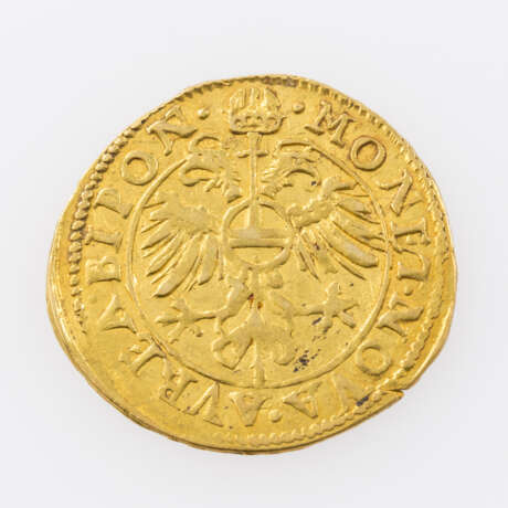 Pfalz-Zweibrücken / Gold - Goldgulden 1618, Johann II. (1604-1635), Avers: Wappen, Revers: Doppeladler, - фото 2