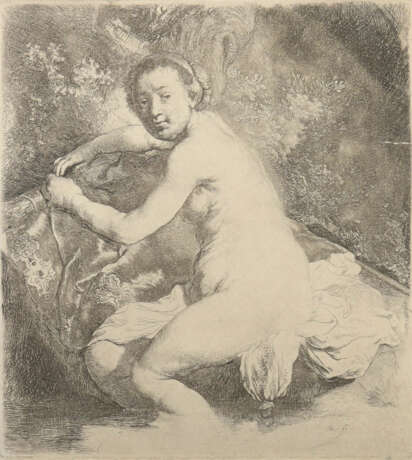 Rembrandt van Rijn (nach) Leiden 1606 - 1669 Amsterdam. ''Diana im Bade'' - Foto 1