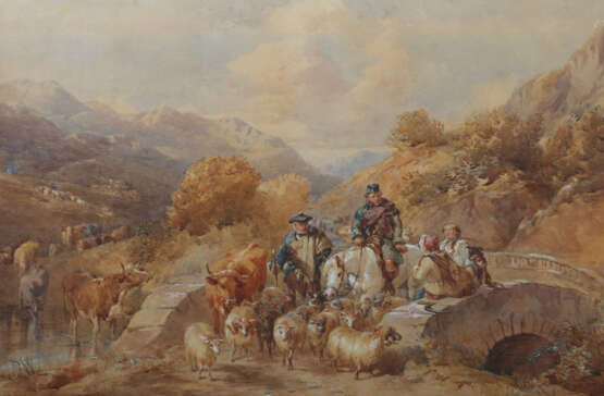 Maler des 19. Jahrhundert ''Schottisches Hochland'' - Foto 1