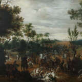 Schlachtenmaler des 17./18. Jahrhundert ''Reiterscharmützel in Ideallandschaft'' - photo 1