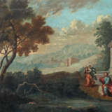 Kirchenmaler des 18./19. Jahrhundert ''Jesus und die Samariterin'' sich am Jakobsbrunnen unterhaltend - Foto 1