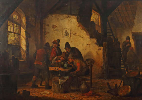 Genremaler/Kopist des 19. Jahrhundert ''Würfelspieler'' - Foto 1
