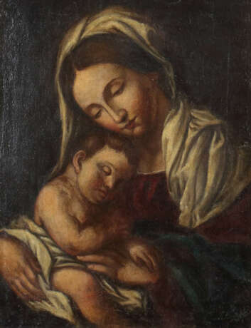 Kirchenmaler/Kopist des 19. Jahrhundert ''Maria mit Kind'' - Foto 1