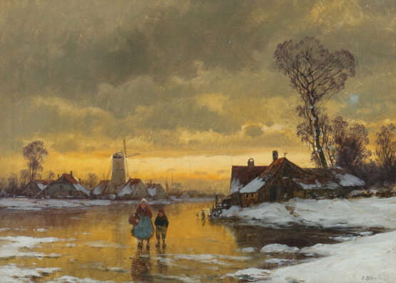 Landschaftsmaler des 19./20. Jahrhundert ''Winteridylle'' - Foto 1