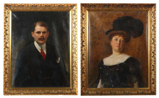Maler des 19./20. Jahrhundert Paar Portraits - photo 1