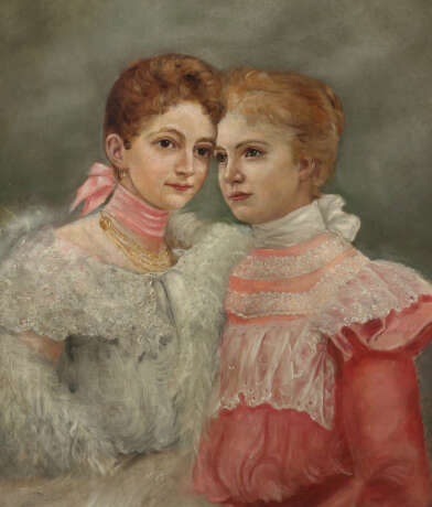 Portraitmaler des 19./20. Jahrhundert ''Zwei Schwestern'' - Foto 1