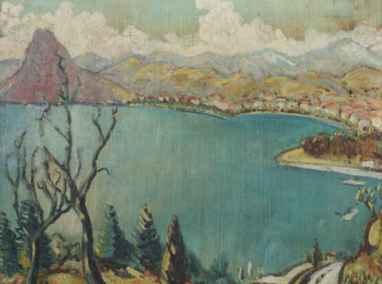 Maler der 1. Hälfte des 20. Jahrhundert ''Blick auf Lugano'' - фото 1