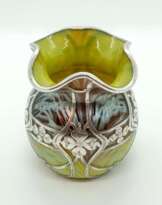 Loetz Art Nouveau Vase Phenomenon Carrageen with Silver Overlay, 1905 Loetz Art Nouveau Vase Phenomenon Carrageen with Silver Overlay, 1905