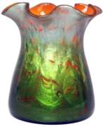 Colored glass. Vase Tapering Loetz Widow Klostermuehle Art Nouveau Titania Genre 4212