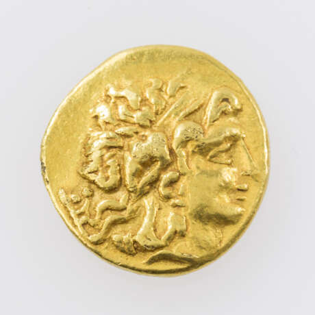 Königreich Makedonien / Gold - Goldstater 88-86 v.Chr. / Tomis, Mithridates VI., Avers: Kopf Alexander III. n.r., - фото 1