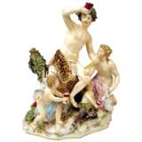 Meissen Figurines with Bacchus Cupid Satyr Nymph by E. A. Leuteritz “Meissen Figurines with Bacchus Cupid Satyr Nymph by E. A. Leuteritz ca 1870”, Meissen Porcelain Factory, Porcelain, Biedermeier, Germany, 1870 - photo 1