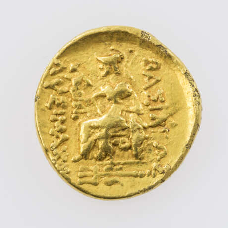 Königreich Makedonien / Gold - Goldstater 88-86 v.Chr. / Tomis, Mithridates VI., Avers: Kopf Alexander III. n.r., - фото 2