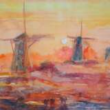 “wind mills” Watercolor paper Watercolor Impressionist Byelorussia 2021 - photo 1