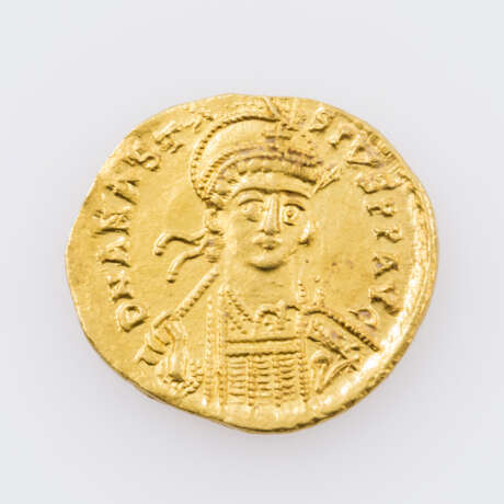 Spätantike / Gold - Solidus Ende 5. Jahrhundert / Anfang 6. Jahrhundertn.Chr. / Constantinopolis, Anastasius (491-518 n.Chr.), - Foto 1