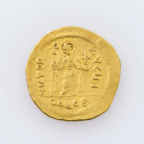 Spätantike / Gold - Soldius Anfang 7. Jahrhundertn.Chr. / Constantinopolis, Focas (602-610 n.Chr.), - photo 2