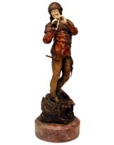 French Bronze Vintage Pied Piper of Hamelin by Eugène Barillot, circa 1890 French Bronze Vintage Pied Piper of Hamelin by Eugène Barillot, circa 1890
