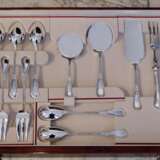 Silver 234-Pieces Cutlery Set 12 Persons Oriol Barcelona Art Nouveau Casket 1900 “RESERVIERT Silver 234-Pieces Cutlery Set”, 'ORIOL' (= jewellery in Barcelona / Spain), Silver, Art Nouveau (1880-1910), Spain, 1925 - photo 7