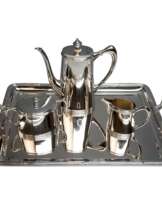 Art Nouveau Viennese Silver 4-Piece Coffee Set, Vincenz Mayer's Sons, circa 1900 Art Nouveau Viennese Silver 4-Piece Coffee Set, Vincenz Mayer's Sons, circa 1900