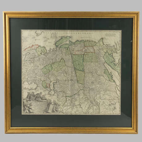 Geographical map “Russian Empire 1738 (museum level)”, Paper, Engraving, Russian Empire, 1738 - photo 1