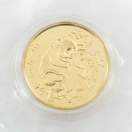 China / Gold - 1 / 2 Unze Gold 1995, Munich International Coin Show, - Foto 1