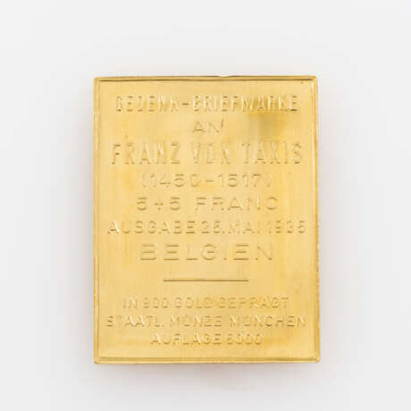 Briefmarken in GOLD - Franz von Thurn & Taxis, - Foto 2