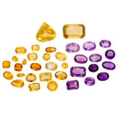 Konvolut Citrine und Amethyste